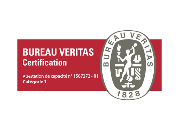 Logo certification Veritas attestation catégorie 1